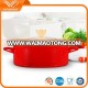 Good quality custom red color metal enamel nonstick cookware stock pot